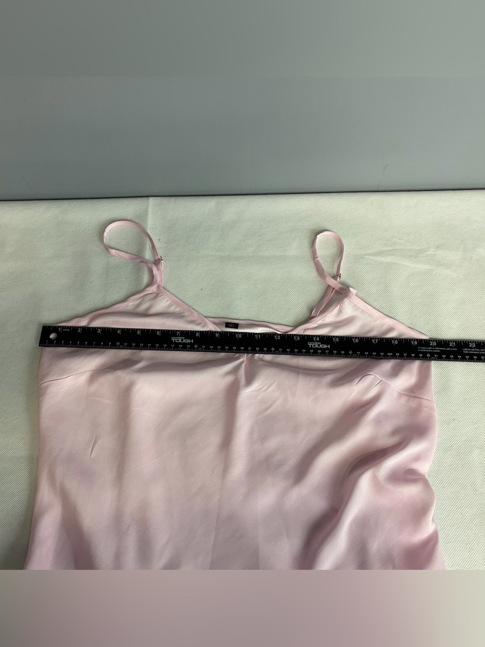 Boston Proper Parisian Pearl Embellished Ruffle Blouse/Cami Pink Sheer Sz L Flaw - Picture 15 of 16